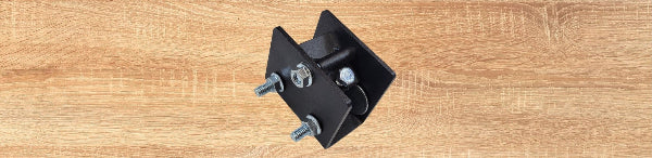Close-up view of the Clever Clamp System securely attaching closet rods of all sizes for a neat and organized closet setup.
