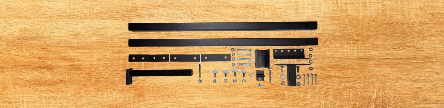 Clever Mounting Post anchoring Closet Rods for a secure and adjustable Closet Organizer system.