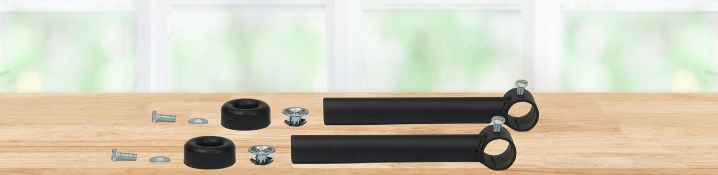 Front view of the Perpendicular Closet Rod Kit, showcasing its Closet Organizer functionality.