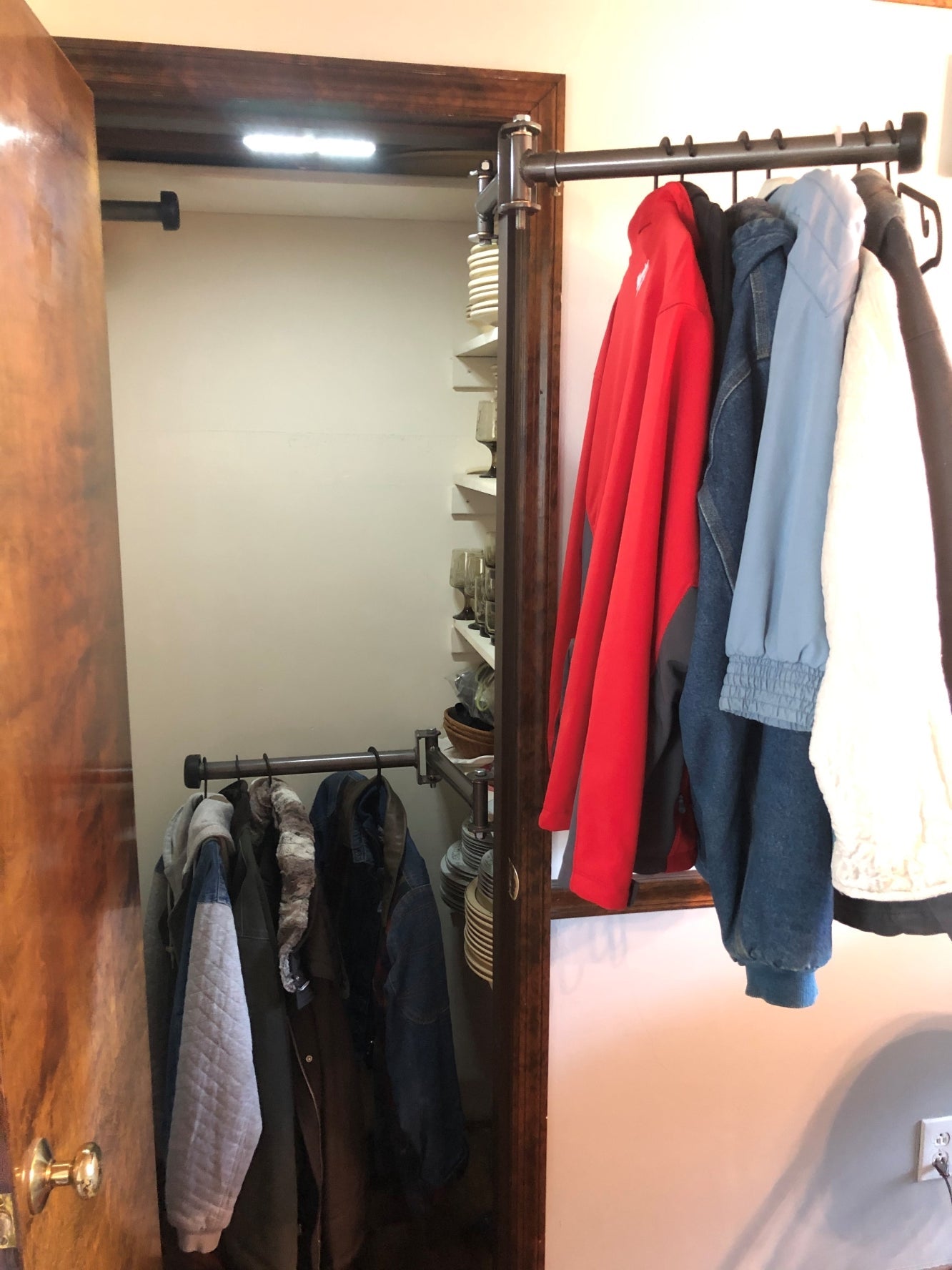 Perpendicular closet rod best sale