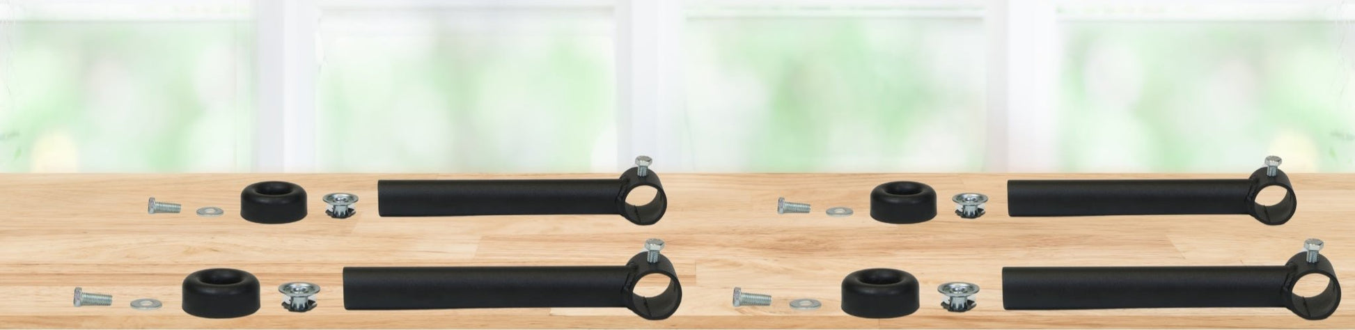  Package of 4 Perpendicular Closet Rod Kits, showcasing Closet Organizer functionality.