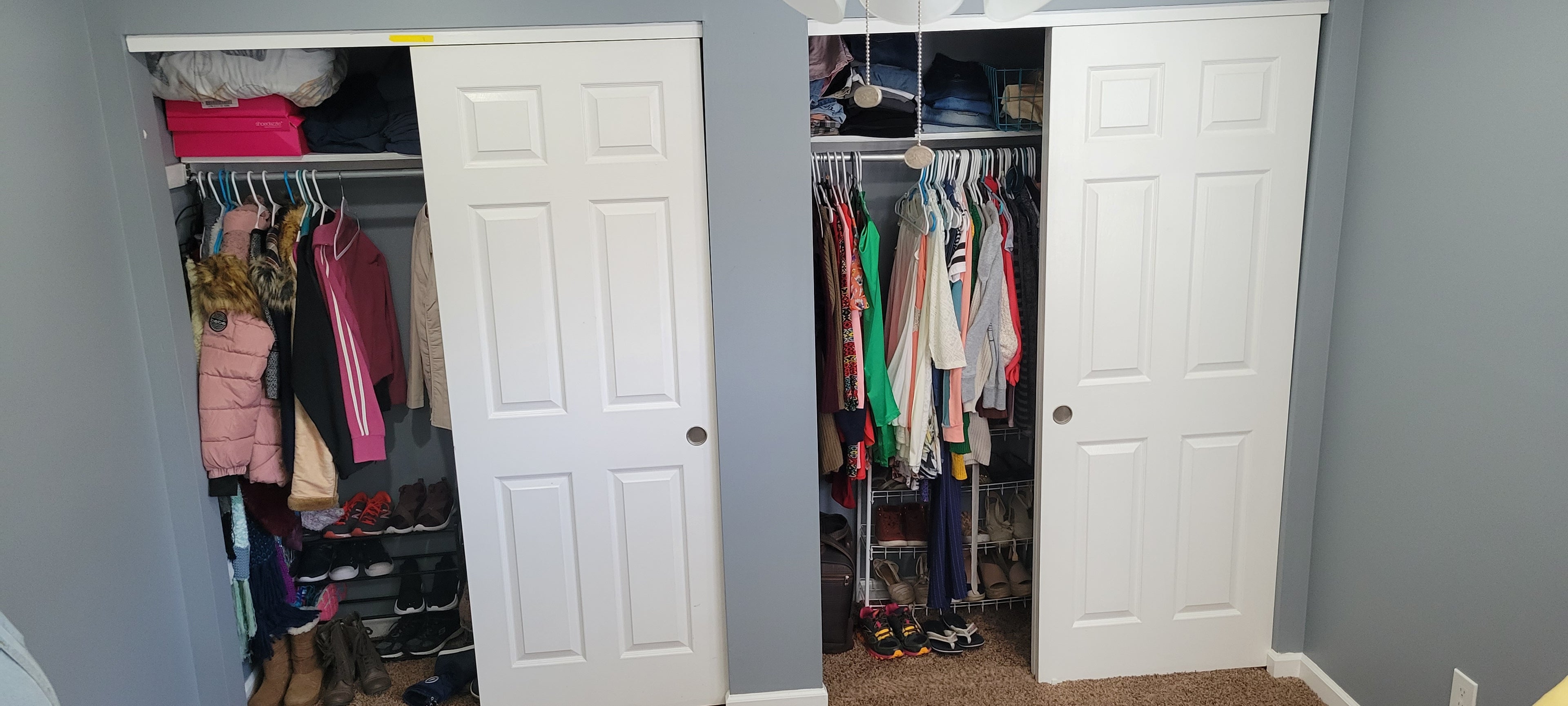 standard 24 inch deep closet six foot wide 